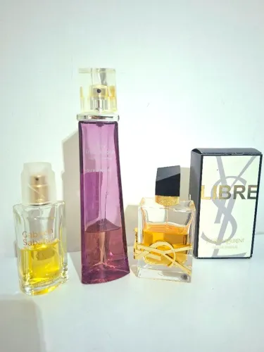 Kit de perfumes importados libre de yves saint laurent, Gabriela Sabatini e givenchy 