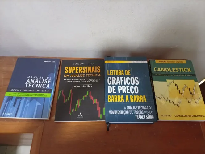 Kit com 4 Livros de Análise Técnica e Trading - Excelente Estado