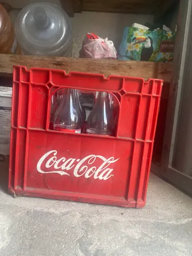 Garrafas de vidro de coca cola