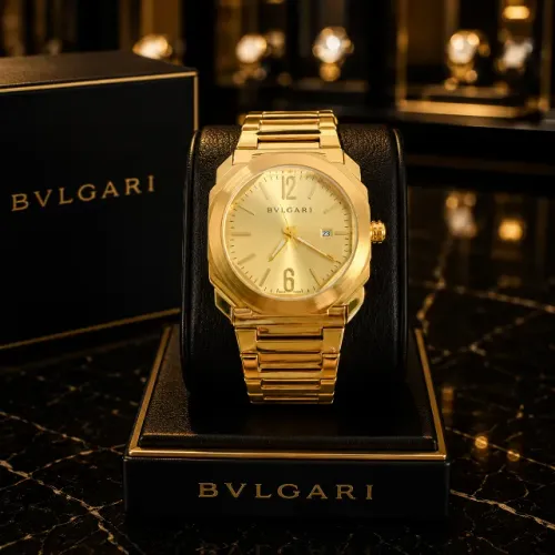 Relogio bvlgari octgonal