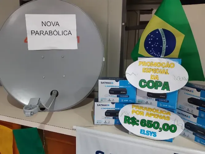 PARABÓLICA +RECEPTOR +INSTALAÇÃO