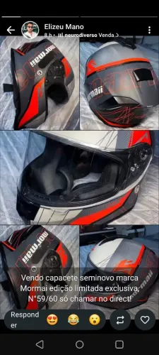 Capacete Mormai Edição limitada