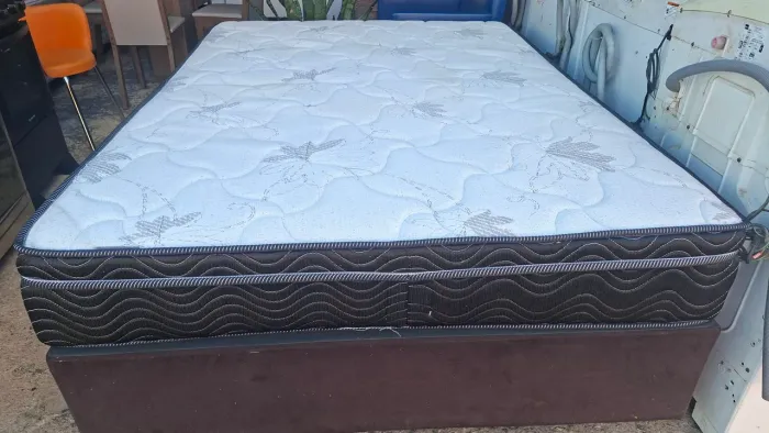 Cama box casal ortobom molas ensacadas bambu