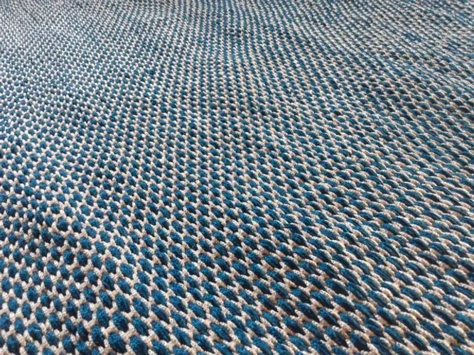 tapete  corda nautica   marinho e prata  1,50 x 2,00