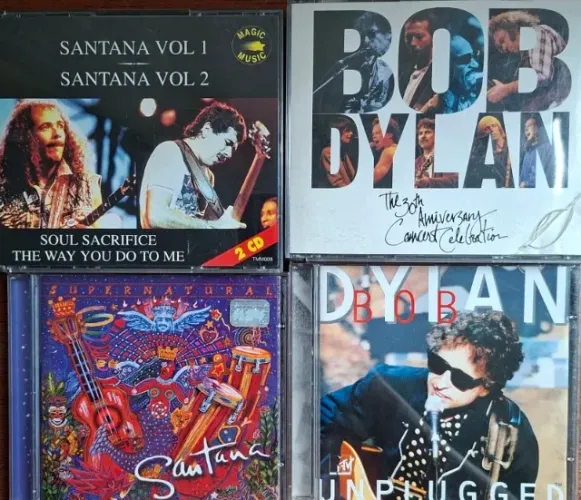 Cds Bob Dylan, Santana e Joan Baez