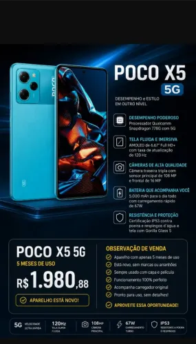VENDO CELULAR POCO X5 5G