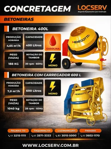 Locações de equipamentos pra construção civil