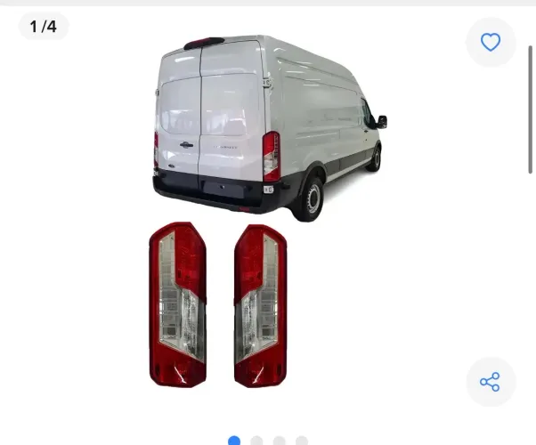 Par de lanterna traseira van Ford transit