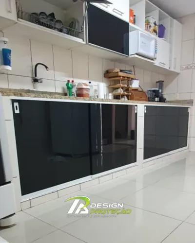 Armario para pia da cozinha e banheiro - porta de vidro - Fechamento de pia