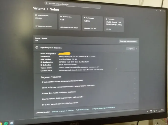 PC GAMER XEON 2650V4 RX 580