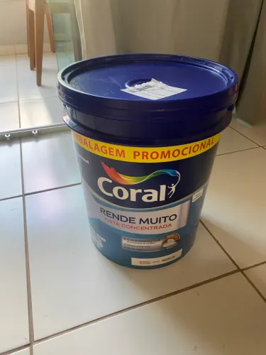 Tinta Coral Rende Muito galão de 20lts, branco neve