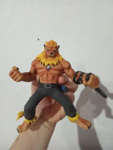 Estátua Digimon Leomon de biscuit