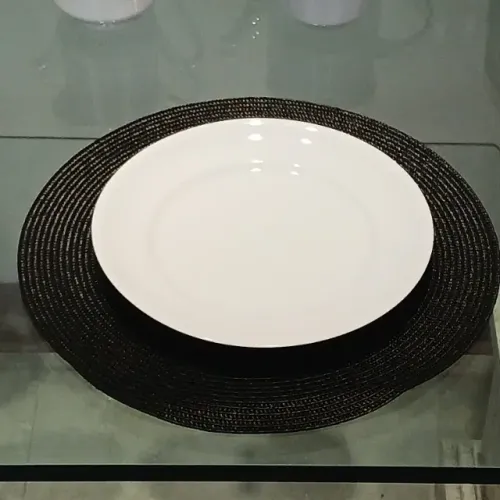 12 Pratos Rasos 27 cm de Porcelana Schmidt (Original), Linha Itamaraty, Cor Branca s/ uso