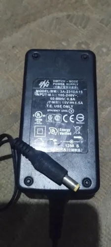 Fonte 15V 1.5A Original 3A-231DA15 Para Roteador Switch ONTs Modens Câmeras