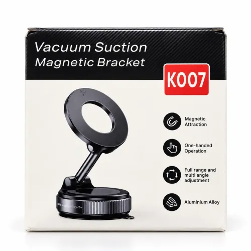 Suporte Magnético para Celular K007 com Ventosa a Vácuo