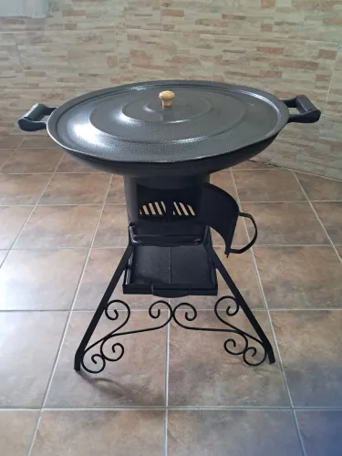 Fogareiro e Frigideira paella 48cm em ferro