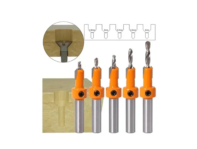 Broca Roteador com Escareador Madeira Haste 56mm - 05pcs  