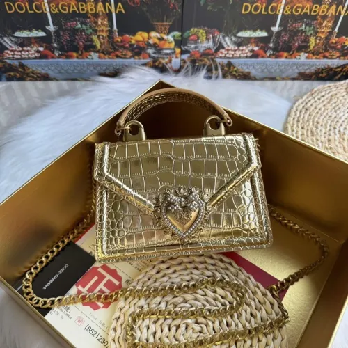 Bolsa Dourada em couro Dolce Gabbana