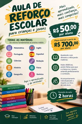 Aula de reforço escolar