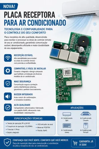 Placa Receptora para Ar-condicionado