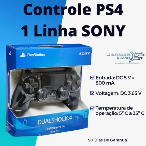 Controle PS4 Dualshock sem fio Playstation 4 - loja física -lacrado - garantia 90 dias