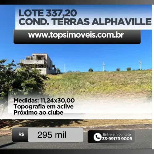 Lote de 337,20m no Condomínio Terras Alphaville