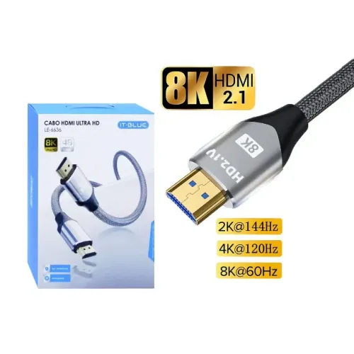 Cabo Hdmi 2.1 4k/120hz 48gbps 5m It-Blue