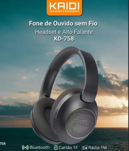 Fone Ouvido Sem Fio Headset Kaidi Kd754 4 em 1