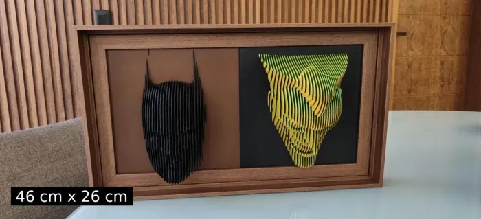 Quadro 3D Batman x Coringa 