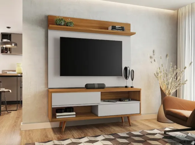 Conjunto Rack e Painel NT 1180/1185 Estilo Retrô