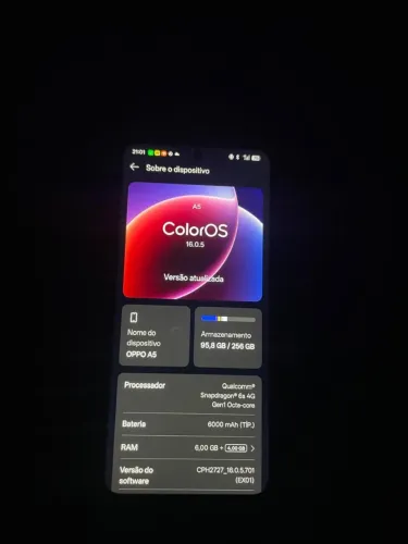 OPPO A5 256GB | 6GB RAM | Semi Novo