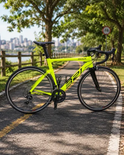 Bicicleta Speed Soul 3R1 Aero Shimano 105 R7000 22v Garfo de Carbono Tamanho 56 Seminova