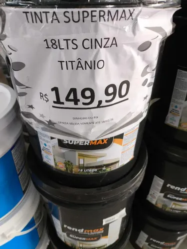 Tinta Acrílica  para Parede CINZA R$149,90un Pix 