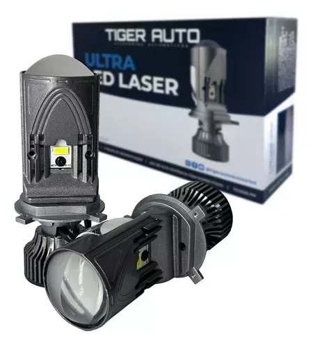 Par de Led Tiger Auto Modelo com *Projetor* H4 - Apenas para Farol Foco Mono