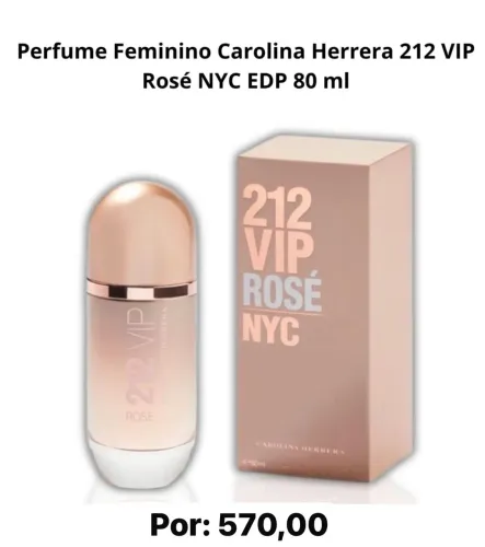 PERFUME FEMININO 212 ROSÉ 80ML
