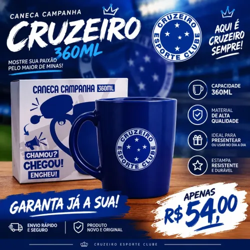 Caneca Cruzeiro 360ml - Nova e na Caixa ?