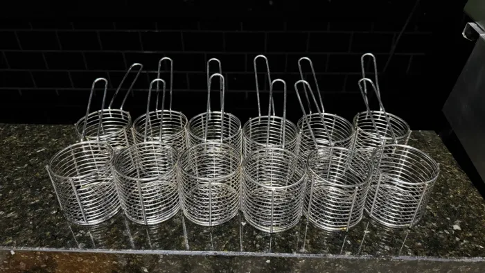 Cestas Inox Servir Frituras Porções Petiscos