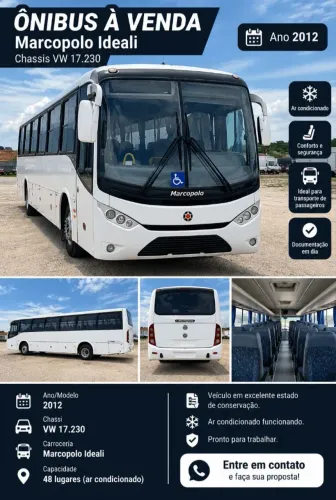 Ônibus Marcopolo 2012 Fretamento e viagem 