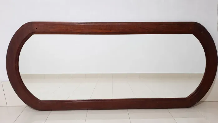 Espelho Gigante com Moldura de Madeira Maciça de Cumaru