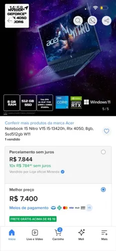 Vendo notebook