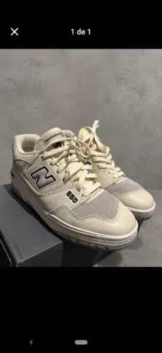 New Balance 550 ? bege com detalhes cinza - Tamanho 37 - ORIGINAL 