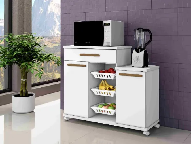 Fruteira Teresina 107 2P1G3Cestos Branco.Branco 