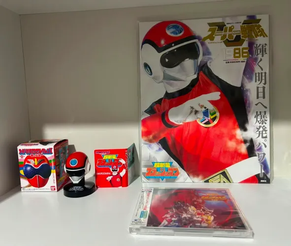 SET FLASHMAN - Capacete + Mook + CD - Jaspion Changeman Jiraiya