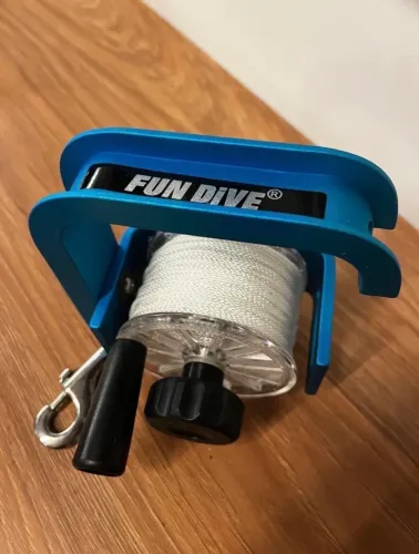 Carretilha de aluminio para mergulho - cabo de 55m