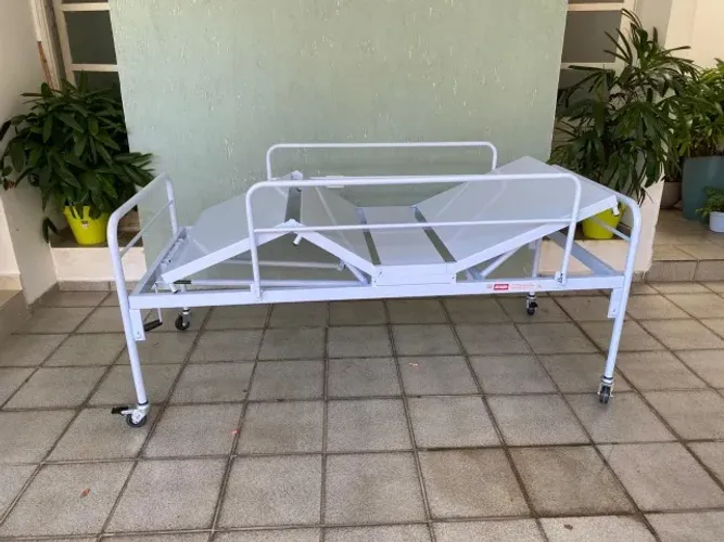 Cama Hospitalar Nova, 5 posições, grades reguláveis