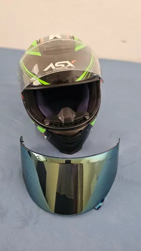 Capacete ASX novinho com viseira camaleão