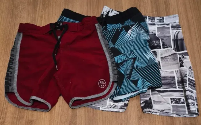 Kit com 3 Bermudas D'Agua Infantil - Tamanho 10