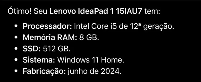 Oportunidade Not Lenovo