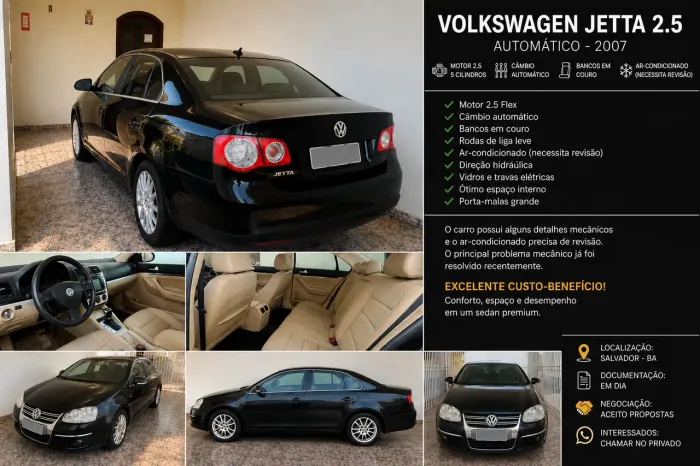 Volkswagen Jetta 2.5 20V 150/170cv Tiptronic 2007