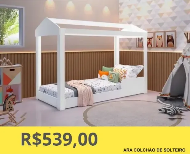 CAMA DE SOLTEIRO MONTESSORIANA A PRONTA-ENTREGA
